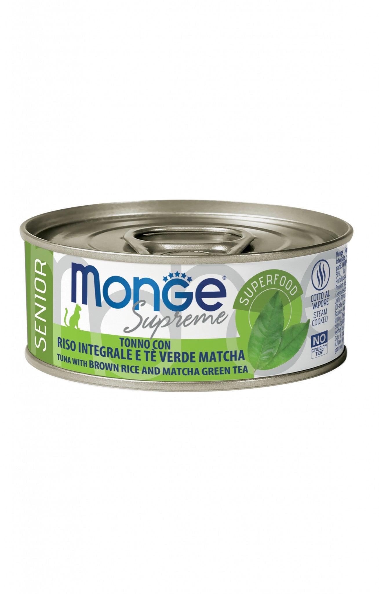 Monge Supreme Senior Tonno Riso Integrale e Tè Matcha 80gr Monge Supreme Senior Tonno Riso Integrale e Tè Matcha 80gr